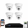 GW Security 8 Channel 8MP Fulltime Color Night Vision 4K NVR Security Camera System with 4 UltraHD 4K IP Two-Way Audio Outdoor/Indoor Smart AI Human Vehicle Detection PoE Dome Cameras view 1