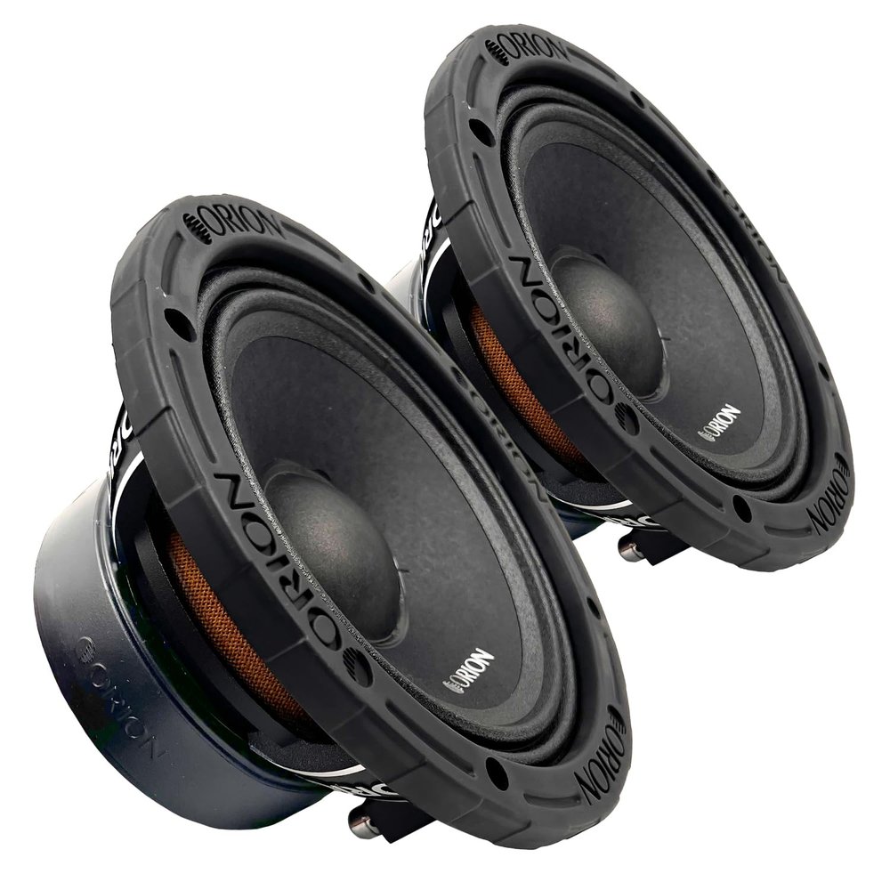 ORION XTR XTX658DC High Efficiency 6.5" Mid-Range Dust Cap Loudspeakers, 1400W Max Power, 350W RMS, 8 Ohm, 1.5" Voice Coil - Pro Car Audio Stereo, Midrange Speakers (Pair)