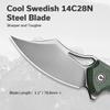 CIVIVI Chiro Cool Pocket Knife for EDC, Folding Knife with Flipper 3.1" 14C28N Blade Canvas Micarta Handle, Utility Knife for Men Women C23046-2 view 2