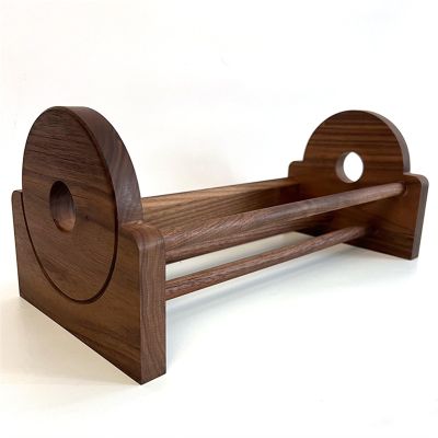 CD Record Storage Rack CD Record Holder, Wooden CD Rack, Vinyl Record Storage, Tabletop CD Display Stand Album Store Rack, Holds up to 30 Albums or CDs Record Storage Holder (Color : Black Walnut)