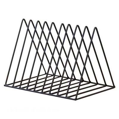 WAOCEO CD Record Storage Rack Record Storage Rack Triangle - Record Holder Stand Holds - Space Saving Metal Rack Lets You Easily Get Albums Record Storage Holder