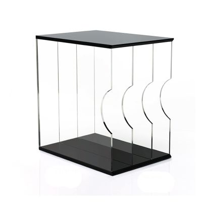 WAOCEO CD Record Storage Rack Vinyl Album Collection Rack Acrylic Record Disc LP Storage Bedroom Living Room Transparent Display Shelf Record Storage Holder (Color : C)