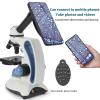 BNZCZY Monocular Microscope,Can Be Connected to Mobile Phone,Biological Compound Microscope,Take Photos and Videos,Up and Down LED Electric Light Source,for Students, Adults, Beginners view 3