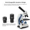 BNZCZY Monocular Microscope,Can Be Connected to Mobile Phone,Biological Compound Microscope,Take Photos and Videos,Up and Down LED Electric Light Source,for Students, Adults, Beginners view 4