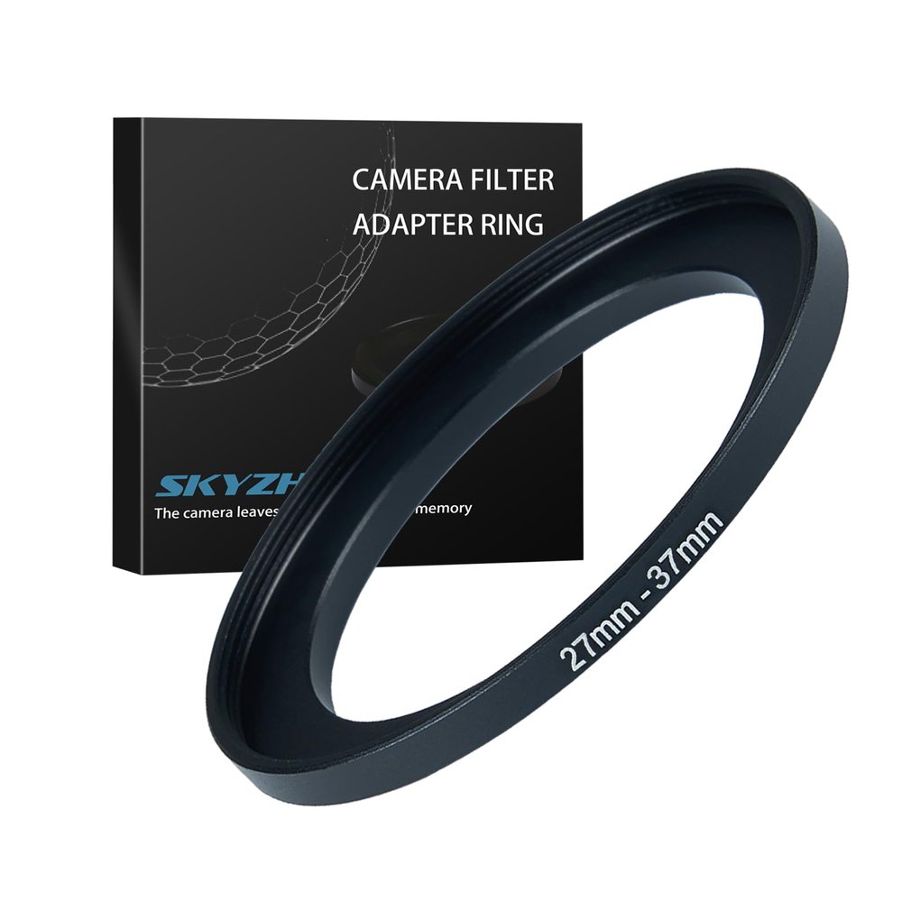 27mm to 37mm Step up Ring Filter Adapter Metal Ring Step up Rings Adapter Filter Compatible with All 37mm UV,CPL,ND,Lens Hood,Threaded Lens ect (27mm to 37mm)