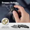 CIVIVI Chiro Pocket Knife for EDC, Folding Knife with Flipper 3.1" Damascus Blade Carbon Fiber Overlay On Black G10 Handle, Utility Knife for Men Women C23046-DS1 view 4