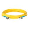 SpeedyFiberTX 2-Pack 50 Meter ST/U to ST/U Fiber Optic Patch Cable, Blue and White Boots, Corning SMF-28 Ultra Single-Mode 9/125um Optical Fiber, Duplex Yellow Riser OFNR Cable Jacket view 3