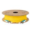 SpeedyFiberTX 2-Pack 50 Meter ST/U to ST/U Fiber Optic Patch Cable, Blue and White Boots, Corning SMF-28 Ultra Single-Mode 9/125um Optical Fiber, Duplex Yellow Riser OFNR Cable Jacket view 4