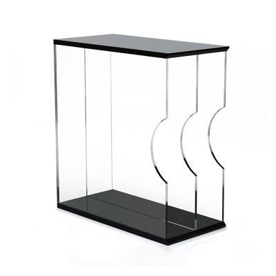 WAOCEO CD Record Storage Rack Vinyl Album Collection Rack Acrylic Record Disc LP Storage Bedroom Living Room Transparent Display Shelf Record Storage Holder (Color : B)