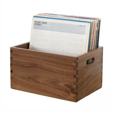 CD Record Storage Rack Vinyl Record Storage Crate Wooden CD Record Holder, Black Walnut Cube Record Organizer Lp Record Box, Vinyl Record Holder Storage Case Record Storage Holder (Size : L)