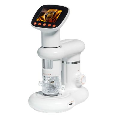 BNZCZY Portable Digital Microscope, Dual LED Light Source Design, Electron Microscope, 50-1000X Magnification, Supports Up to 32G Memory Card, PC Connectable, White