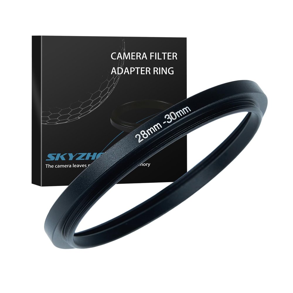 28mm to 30mm Step up Ring Filter Adapter Metal Ring Step up Rings Adapter Filter Compatible with All 30mm UV,CPL,ND,Lens Hood,Threaded Lens ect (28mm to 30mm)