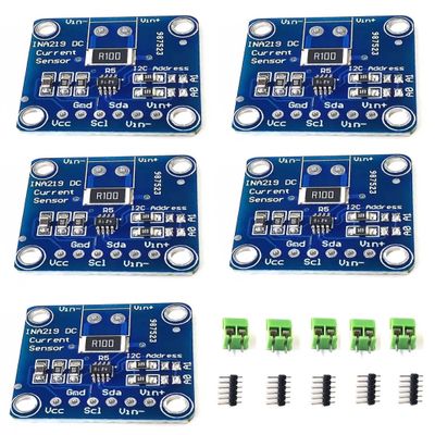 PAMEENCOS 5pcs CJMCU-219 INA219 I2C Interface Zero Drift Bidirectional Current or Power Monitoring Sensor Module for Raspberry Pi Arduino