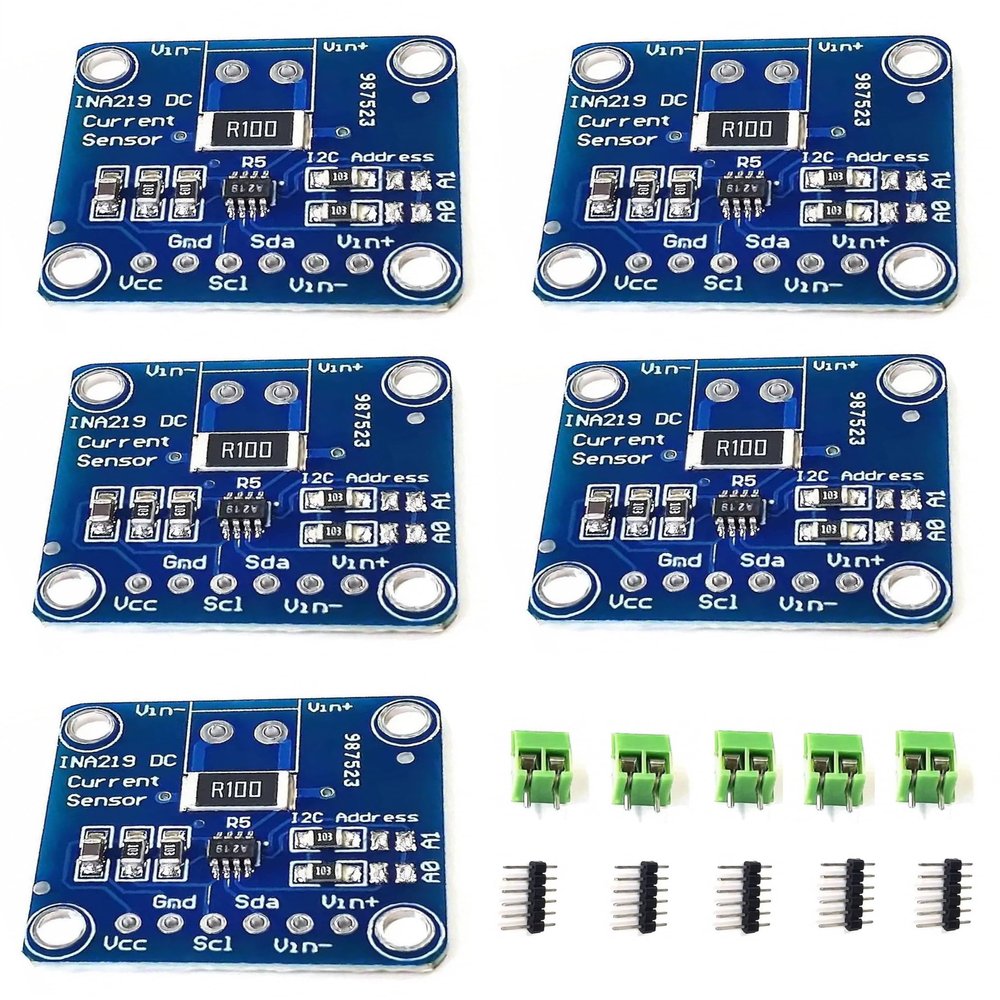 PAMEENCOS 5pcs CJMCU-219 INA219 I2C Interface Zero Drift Bidirectional Current or Power Monitoring Sensor Module for Raspberry Pi Arduino