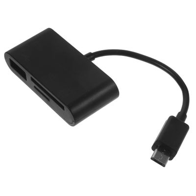 jojofuny 2pcs 3 1 OTG Smart Phone Connector Micro USB OTG Adapter / / Card Reader for Easy Transfer