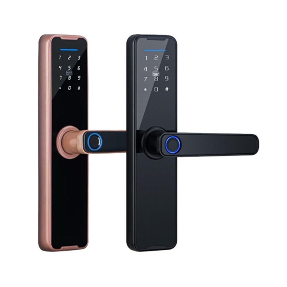 MiJob Tuya App Electronic Door Lock Biometric Fingerprint Password Smart Card WiFi Remote Unlocking Keyless Lock Smart Door Lock Unlock Methods: Tuya APP/Fingerprint/Password/Smart Card/Key Unlock (