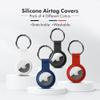 Holders Compatible with AirTag  4 Pack Shockproof, Dustproof & Washable Silicone Cases, Protective Holders with Accessories for Wallets, Luggage, Keys & Pet Collars (White, Black, Blue, Red) view 2