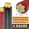Jeemiter 4 AWG Amplifier Wiring Kit with Free Cable Cutter - 50ft Red & 50ft Black (100ft Total) | Big Power & Ground Cable for Stereo, Big 3 Upgrade, Solar view 3