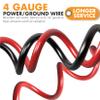 Jeemiter 4 AWG Amplifier Wiring Kit with Free Cable Cutter - 50ft Red & 50ft Black (100ft Total) | Big Power & Ground Cable for Stereo, Big 3 Upgrade, Solar view 4