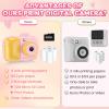 Instant Print Digital Camera for Kids - FHD 1080P Video, 32GB Card, Perfect for 3-12 Years, Pink view 3