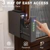 SOULYI Biometric Gun Safe for Handgun, 3 Way Quick Access Auto Sliding Door Bedside Pistol Safe for Nightstand, Desk, Vehicle with Fingerprint, PIN Code, Key Lock, LED Light, and Silent Mode view 3