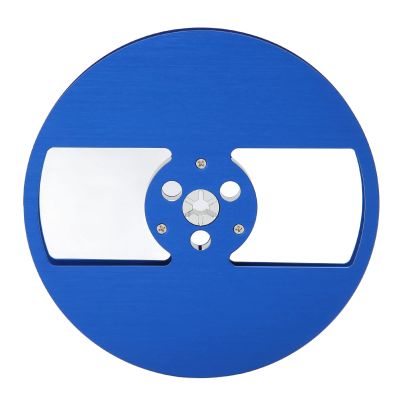 7 Inch Empty Reel, Aluminum Alloy 2 Hole Sound Tape Empty Reel, Replacement Part, 184g, for Nab Flange, Universal for Reel to Reel Tape (Blue)