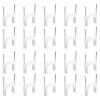 uxcell Cable Clips with Steel Nail, 50Pcs 30mm/1.18" Plastic Cable Wire Clips, Ethernet Cable Clips Nail in Cable Clips for Home Wires Cables Cords Management, White view 1