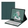 HENGHUI Keyboard Case for Galaxy Tab S10 Lite / S10 FE / S9 FE 10.9 inch, Tab S9/S8/S7 11" Case with Detachable Magnetic Color Keyboard Cover Cute Round Key,DarkGreen view 1