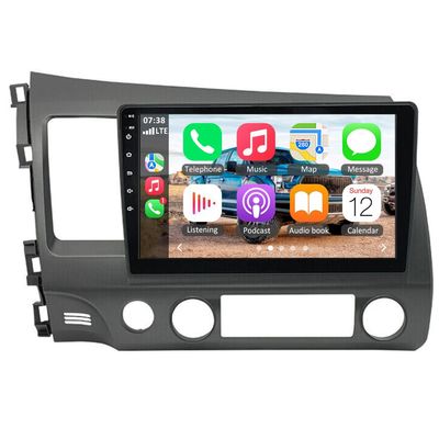 Hiolpen Double Din Car Stereo 10 Inch HD Touch Screen Android 13 Car Audio Multimedia Receiver with CarPlay Android Auto GPS Radio Navigation Bluetooth Camera - 2+32G for H-onda Civic 2006-2011