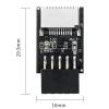 Yuly Motherboard USB 2.0 9Pin to Type-E Key-A Front Connector Converter Mainboard 9-Pin Type E Adapter 9 Pin USB Header to Female USB view 2