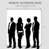 60" x72-90 Large Retractable White Backdrop Screen Portable Collapsible Panel Photo White Background with Stand for Video Conference, Photographic Studio, Streaming view 3