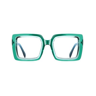 laureles Green Frame Blue Light Blocking Reading Glasses for Women Computer Readers Vintage Square Eyewear (Green, 3.00 Magnification)