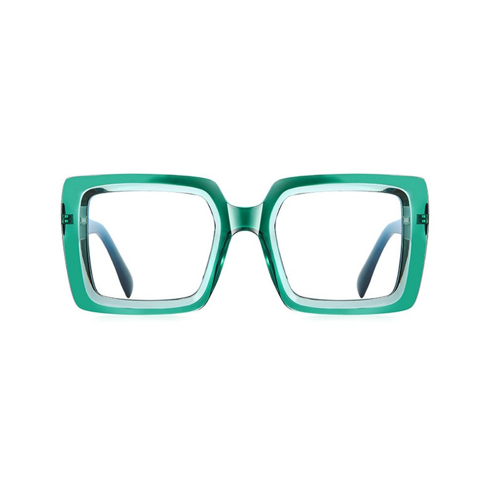laureles Green Frame Blue Light Blocking Reading Glasses for Women Computer Readers Vintage Square Eyewear (Green, 3.00 Magnification)