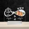 Custom Photo Infinity Heart Acrylic Night Light with Base Butterfly 3D LED Lamp Custom Name Date Acrylic Plaques Picture Sign LED Light Valentine's Day Anniversary Decor Gift for Wife Girlfriend Lover view 2