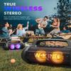 W-KING Portable Speakers Bluetooth Wireless, 120W Peak 70W Loud Bluetooth Speaker Waterproof Outdoor, Deep Bass/2* Subwoofer/DSP/EQ/42H Playtime/IPX6/RGB Lights/MAC-in/Power Bank, Large Party Boombox view 3