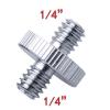 1pcs Double-Headed 1/4" Male Screw Thread Convert Adapter for Camera Tripod Ballhead view 2