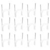 uxcell Cable Clips with Steel Nail, 12Pcs 40mm/1.57" Plastic Cable Wire Clips, Ethernet Cable Clips Nail in Cable Clips for Home Wires Cables Cords Management, White view 1