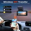 Kingslim Dash Cam Front and Rear 4K, Car Dash Camera for Cars with Free 64GB Card, 3 Inch Touchscreen, Front and Back Dashcam Built-in WiFi GPS, Night Vision, Parking Monitor, Smart App view 3