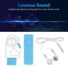Asixxsix MP3 Player, Lossless Sound Music Player with 3.5mm Earphone & Lanyard, Support 64GB Memory Card(Not Included), 180mAh Rechargeable Portable MP3 Player (Blue) view 4
