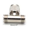 Yuly RF Coaxial Adapter Connector Kit Male to 2X Female UHF PL-259 SO-239 M/F Adapter for Extension Cable Antenna CCTV Male to Double Female view 3