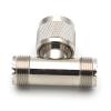Yuly RF Coaxial Adapter Connector Kit Male to 2X Female UHF PL-259 SO-239 M/F Adapter for Extension Cable Antenna CCTV Male to Double Female view 4