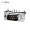 XYWHPGV D-sub Connector Male Plug 9 Pin 2 Row Right Angle Port Terminal Output for Mechanical Equipment Black Pack of 1(A8f24 8ed86 6CA76 94114 761FF B6A89 view 2