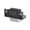 XYWHPGV D-sub Connector Male Plug 9 Pin 2 Row Right Angle Port Terminal Output for Mechanical Equipment Black Pack of 1(A8f24 8ed86 6CA76 94114 761FF B6A89 view 3