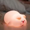 Myratts Cute Pig Night Light, 3 Level Dimmable Nursery Nightlight, Kawaii Lamps Squishy Silicone Rechargeable Touch Lamp, Best Gift for Kids Adults Room Decor view 1