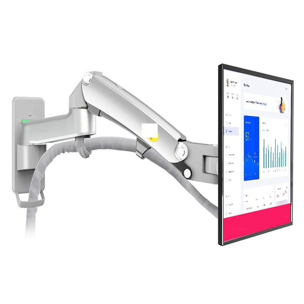 F300 F150 Gas Spring 24-35 Inch LED TV Wall Mount Monitor Holder Ergonomic Mount Arm Max. VESA 100 * 100mm Loading 3-12kgs (Color : F300- Silver Grey)