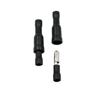 Female and Male Insulated Electrical connectors, Crimped Bullet terminals, Suitable for 22~16awg Audio Wiring (Color : Black)
