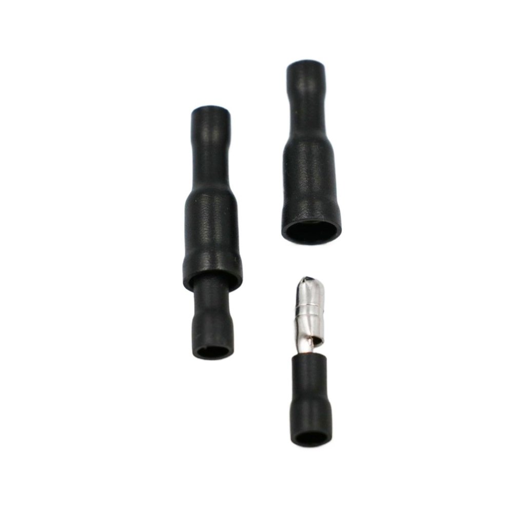 Female and Male Insulated Electrical connectors, Crimped Bullet terminals, Suitable for 22~16awg Audio Wiring (Color : Black)