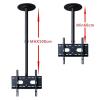 360 Degree 60-2000mm Height Adjustable 37"-70" Ceiling TV Mount Bracket LED LCD Monitor Holder Max. 600x400mm Loading 25kgs (Color : Height 150cm) view 2