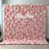 Rose Flower Wall Floral Arrangement Flower Wall Panel Set, Artificial Wall Flower Backdrop 3D Silk Hydrangea Rose Floral Panel for Photo Background Home Party Wedding Backdrop (Size : 2x2m/6.5x6.5FT view 1