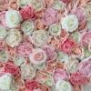 Rose Flower Wall Floral Arrangement Flower Wall Panel Set, Artificial Wall Flower Backdrop 3D Silk Hydrangea Rose Floral Panel for Photo Background Home Party Wedding Backdrop (Size : 2x2m/6.5x6.5FT view 4